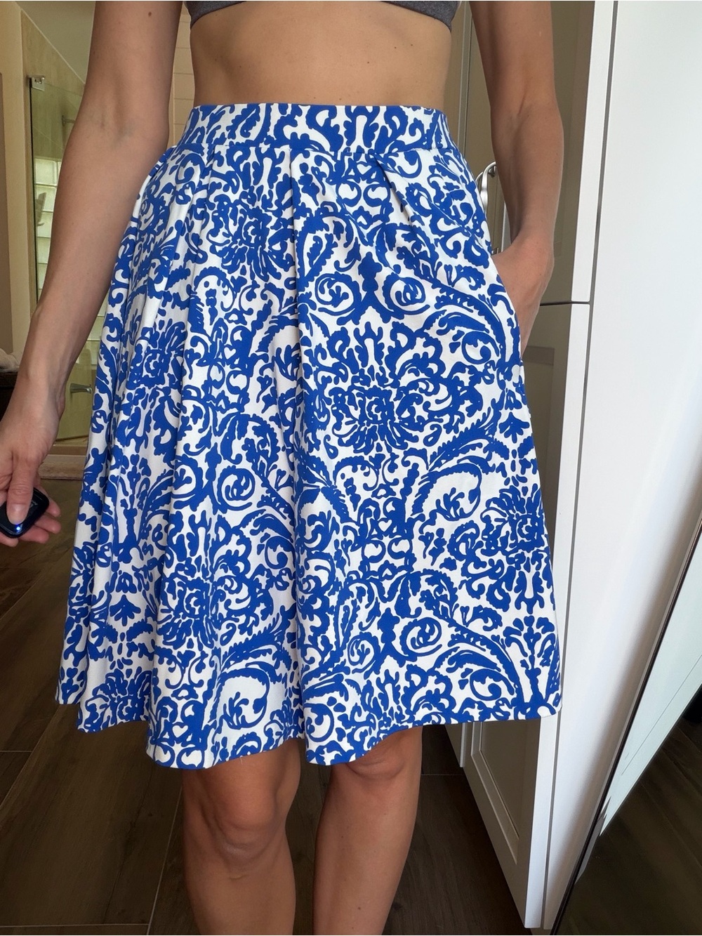 Adrienne Vittadini Printed Circle Skirt